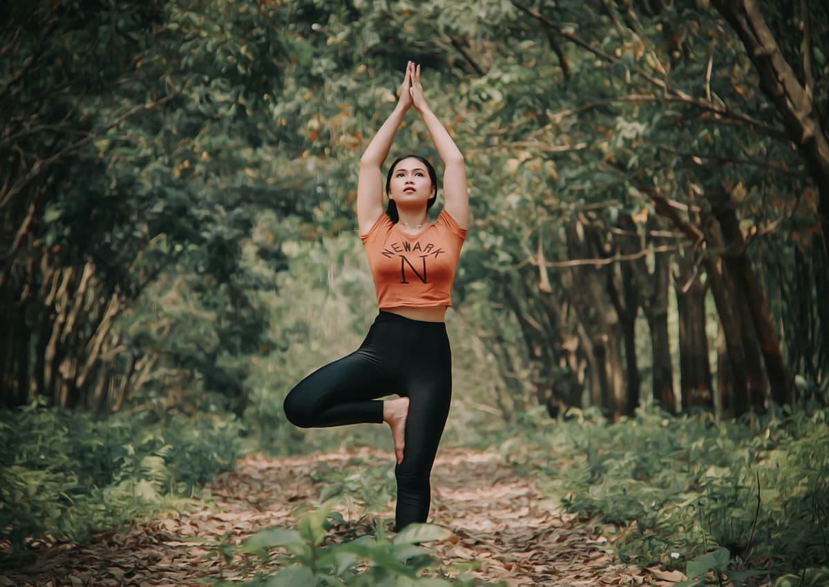 woman in a yoga pose 4
